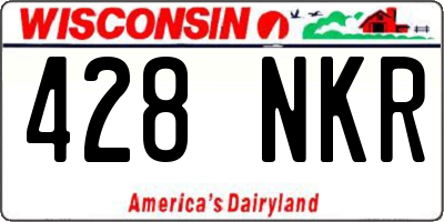 WI license plate 428NKR