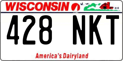 WI license plate 428NKT