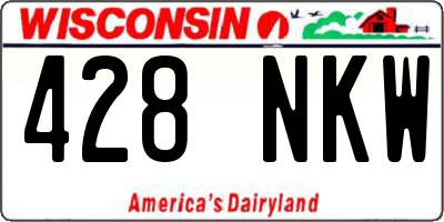 WI license plate 428NKW