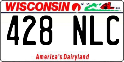 WI license plate 428NLC