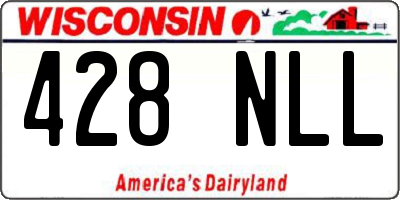 WI license plate 428NLL