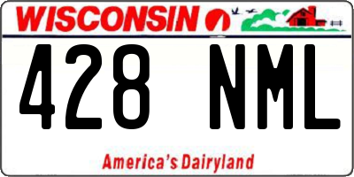 WI license plate 428NML