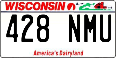 WI license plate 428NMU
