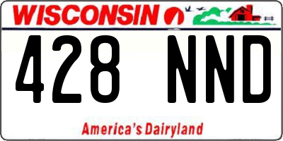 WI license plate 428NND