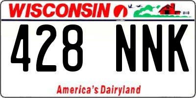 WI license plate 428NNK