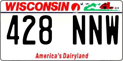 WI license plate 428NNW