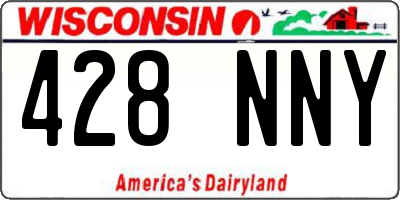 WI license plate 428NNY