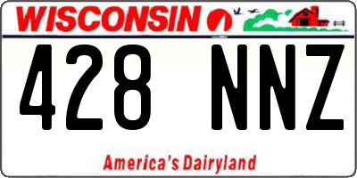 WI license plate 428NNZ