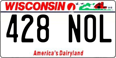 WI license plate 428NOL
