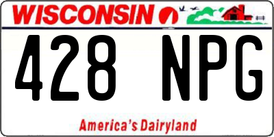 WI license plate 428NPG