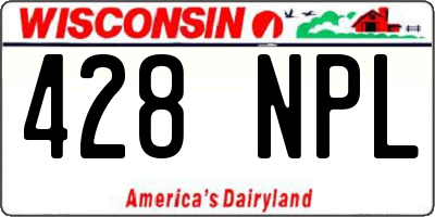 WI license plate 428NPL