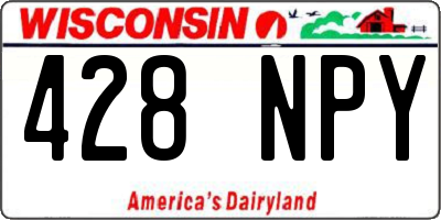 WI license plate 428NPY