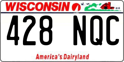 WI license plate 428NQC