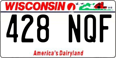 WI license plate 428NQF