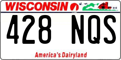 WI license plate 428NQS