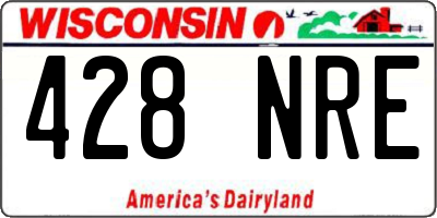 WI license plate 428NRE