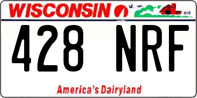 WI license plate 428NRF