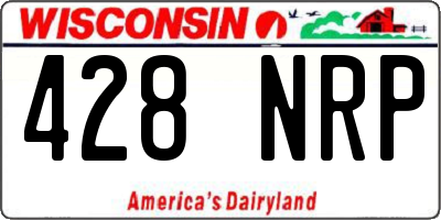 WI license plate 428NRP