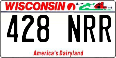WI license plate 428NRR
