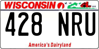 WI license plate 428NRU