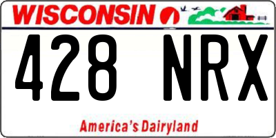 WI license plate 428NRX