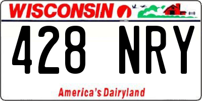 WI license plate 428NRY