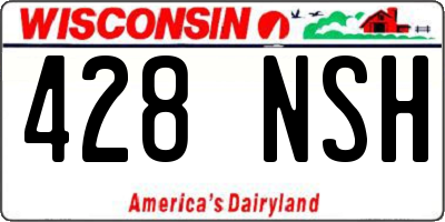 WI license plate 428NSH