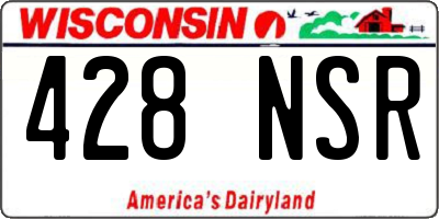 WI license plate 428NSR