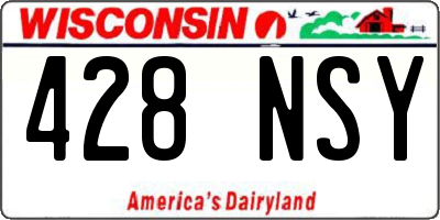 WI license plate 428NSY