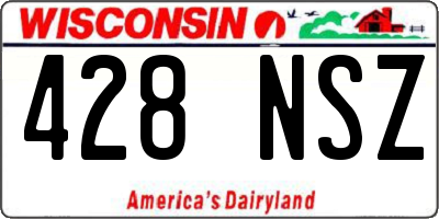 WI license plate 428NSZ
