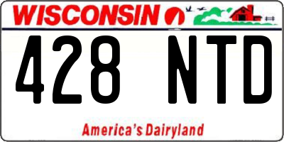 WI license plate 428NTD