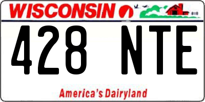 WI license plate 428NTE