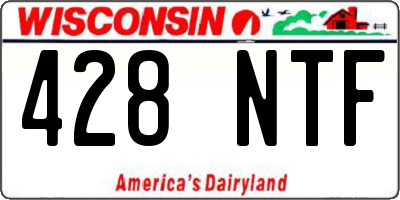 WI license plate 428NTF