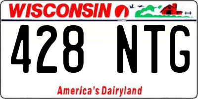 WI license plate 428NTG
