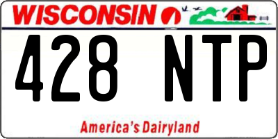 WI license plate 428NTP
