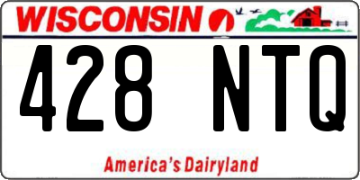 WI license plate 428NTQ