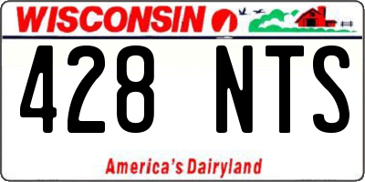 WI license plate 428NTS