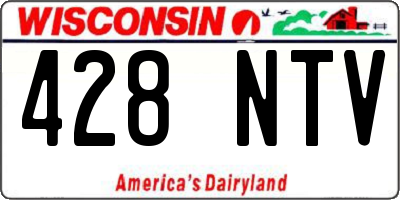 WI license plate 428NTV