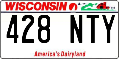 WI license plate 428NTY