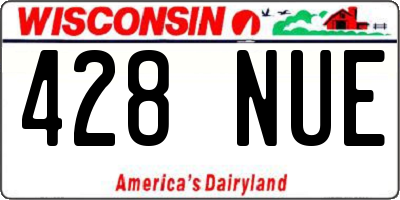 WI license plate 428NUE