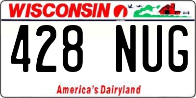WI license plate 428NUG