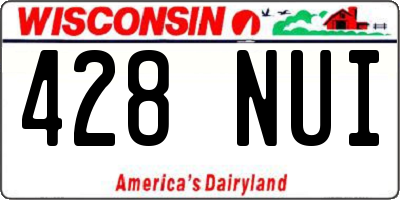 WI license plate 428NUI
