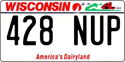 WI license plate 428NUP