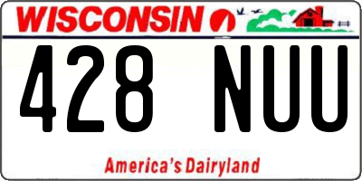 WI license plate 428NUU