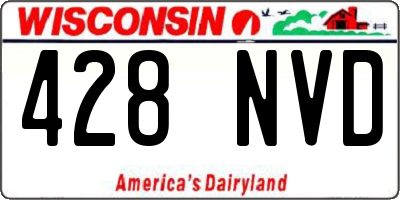 WI license plate 428NVD
