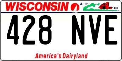 WI license plate 428NVE