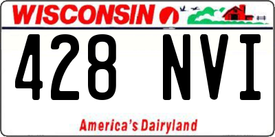 WI license plate 428NVI