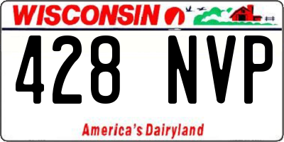 WI license plate 428NVP
