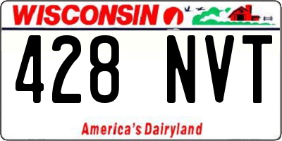WI license plate 428NVT