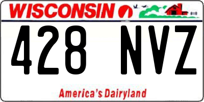 WI license plate 428NVZ